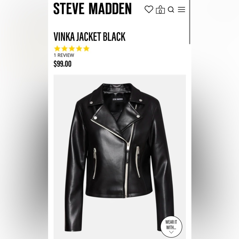 Steve Madden Vinka Faux Leather Jacket
